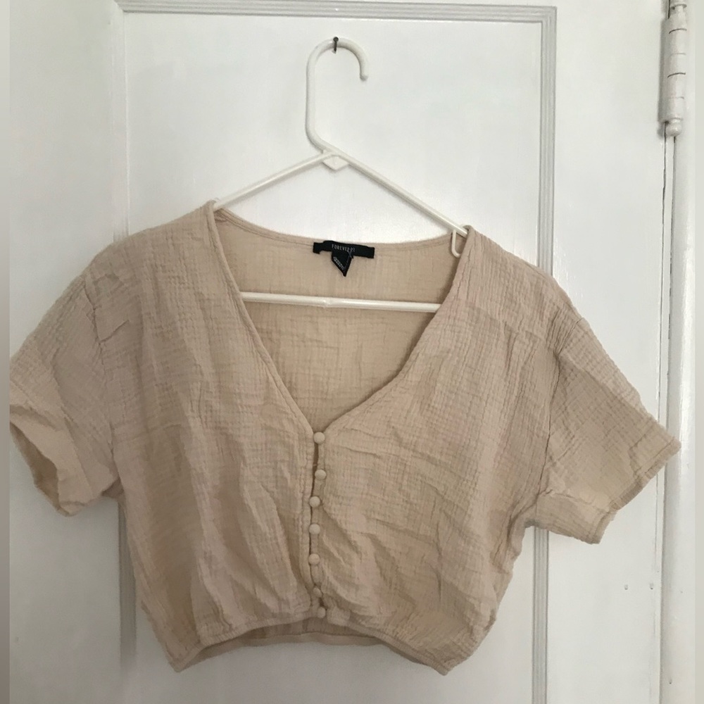 Tan crop top